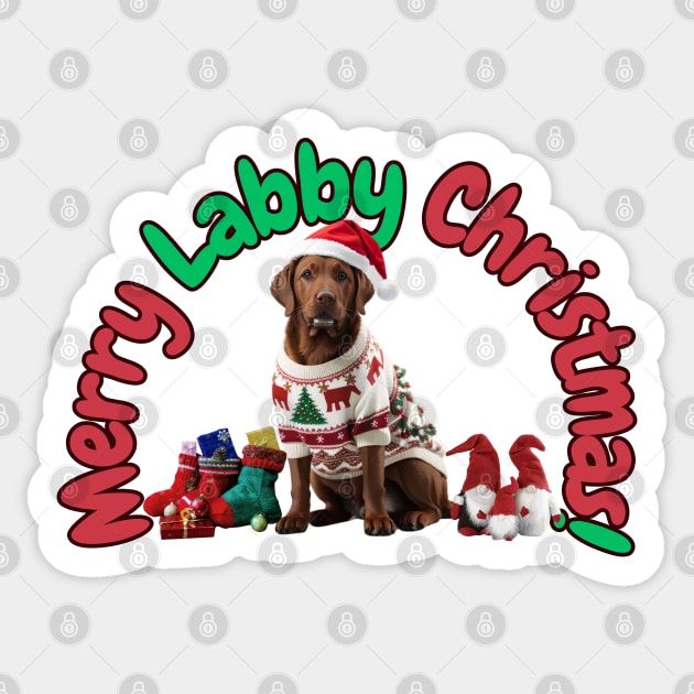 Merry Labby Christmas! Sticker by Doodle and Things